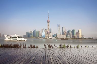 Shanghai Pudong şehir manzaraları