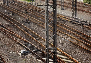 Kısmi yakın çekim demiryolu parça