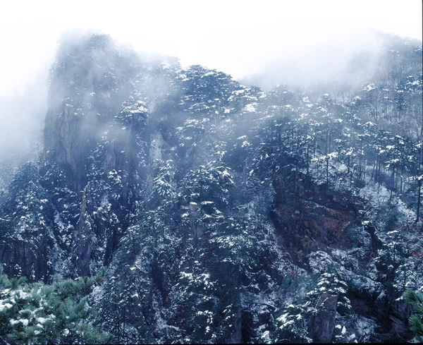 Çin huangshan Kar manzarası — Stok fotoğraf