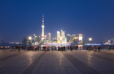 shanghai Bund gece çekimi