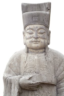 Çin antik taş portre