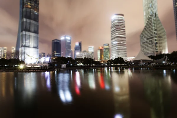 Shanghai city. nachten pudong — Stockfoto