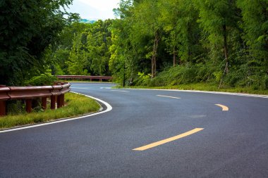 Mavi göğün altında yolu