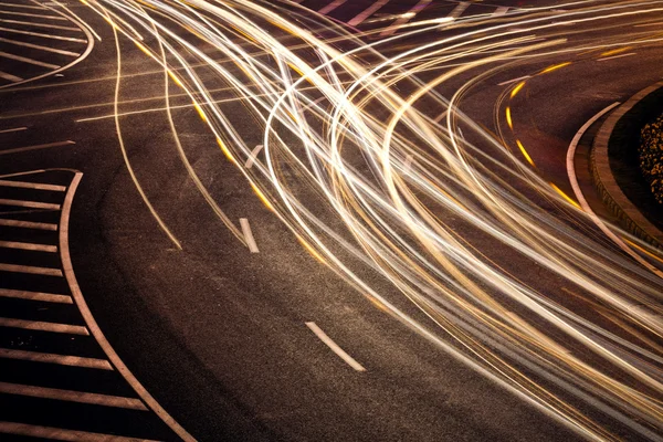The car light trails — Stock Photo, Image