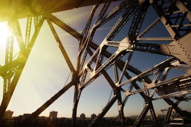 Australia Brisbane iron bridge clipart