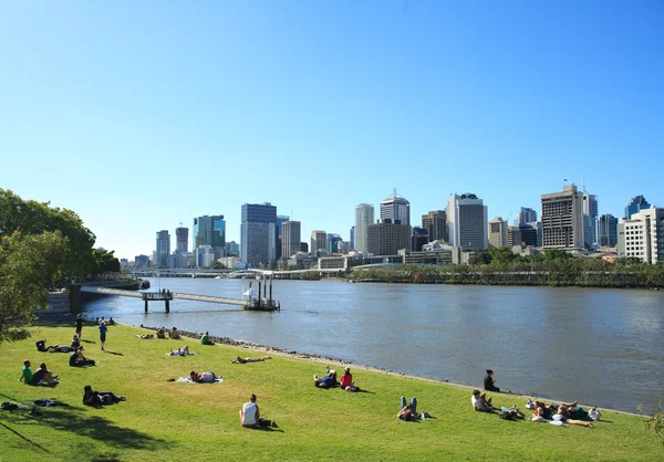 Ciudad de Brisbane por la tarde —  Fotos de Stock