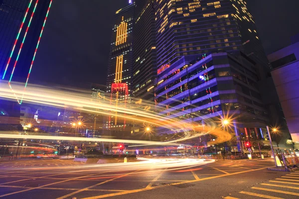 City car light trace — Stock Photo, Image