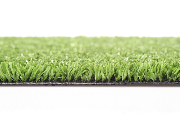 Plastic lawn on a white background