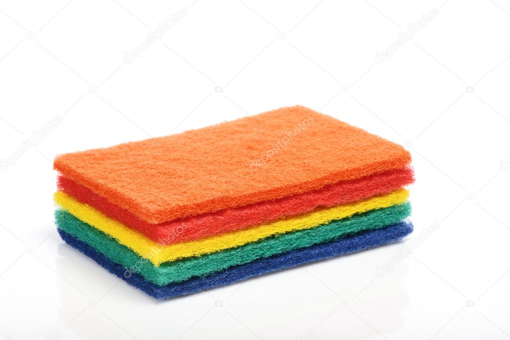 Cleaning cloth on a white background