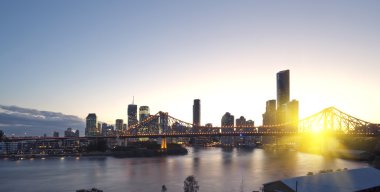 Brisbane şehir, gece