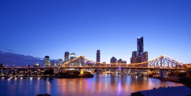 Brisbane city, night clipart