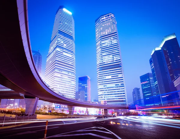 Shanghai Pudong ciudad, noche — Foto de Stock