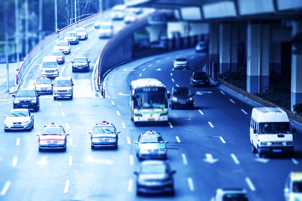 Traffico stradale di Shanghai — Foto Stock