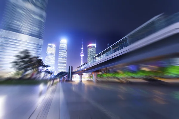 Shanghai city. Nights Pudong — Stock Photo, Image