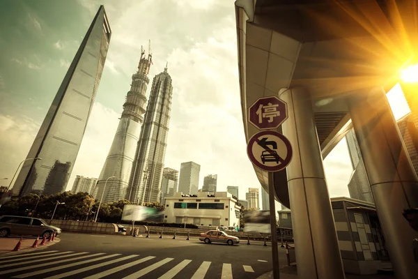 Městské výstavby, pudong v Šanghaji — Stock fotografie