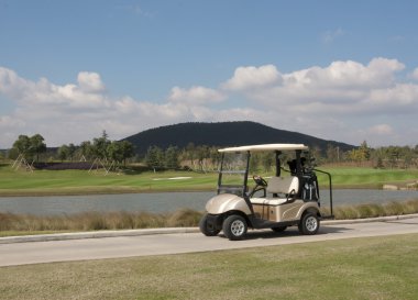 Golf arabası kapak resmi için mükemmel