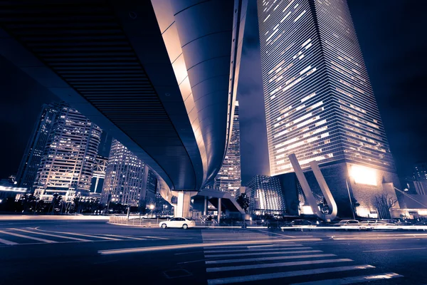 Shanghai pudong cidade noite — Fotografia de Stock