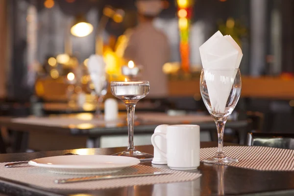 레스토랑 테이블 설정 — 스톡 사진