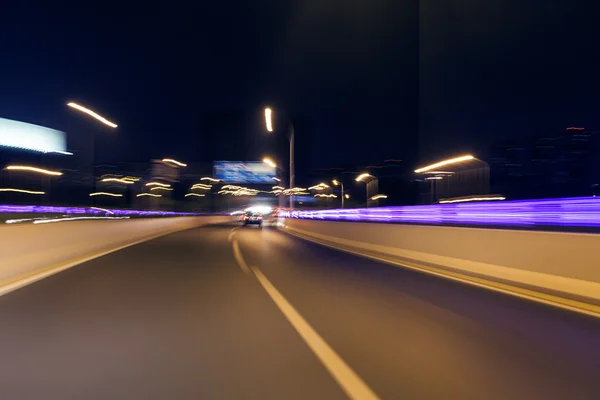 Blurred tunnel traffic — Stock Photo, Image