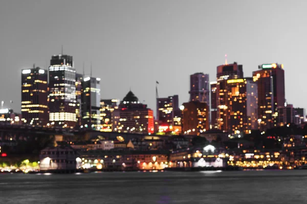 Blurred city lights in Sydney — Stock Photo, Image