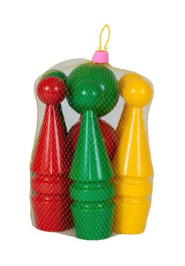 Plastik bowling renkli çocuk