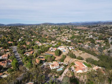 Aerial view of The East Canyon Area of Escondido clipart