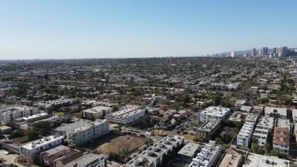 Widok z lotu ptaka nad centrum Los Angeles — Wideo stockowe