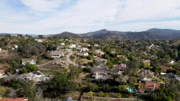 Vista aérea de The East Canyon Área de Escondido — Vídeos de Stock