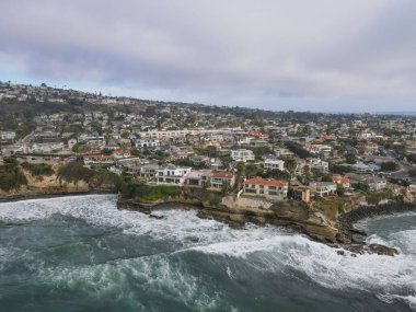 Koyun La Jolla Hermosa, Kaliforniya 'daki büyük villa manzarası, ABD
