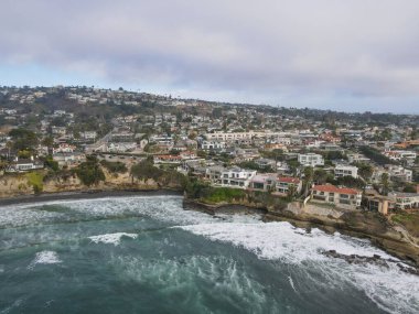 Koyun La Jolla Hermosa, Kaliforniya 'daki büyük villa manzarası, ABD