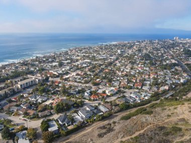 La Jolla Hermosa 'nın havadan görünüşü. San Diego, California, ABD