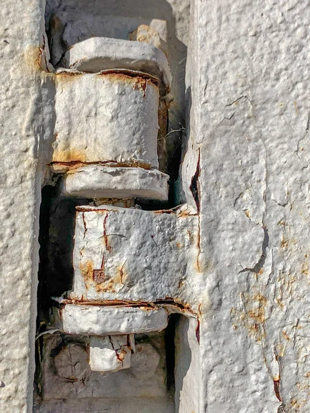 Descamación de agrietamiento rústico viejo fondo de metal y óxido —  Fotos de Stock