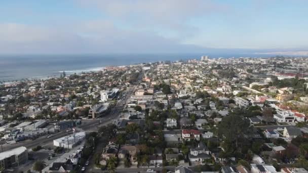 Widok z lotu ptaka na La Jolla Hermosa. San Diego, Kalifornia, USA — Wideo stockowe