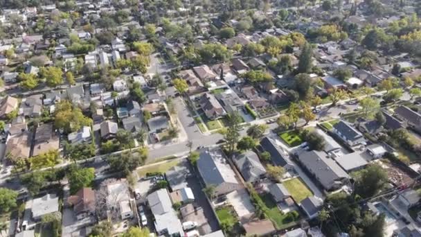 Aerial top view of Pasadena neighborhood in California — Stock Video
