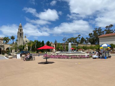 Balboa Park 'taki Tipycal İspanyol binası, San Diego, California, Usa