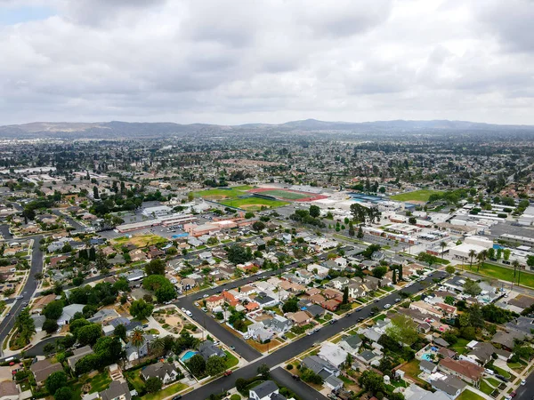 Aerial view of Placentia, city in northern Orange County, California. USA — Stock Photo, Image