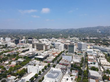 Beverly Hills, California, Los Angeles 'ın hava manzarası. Birçok Hollywood yıldızının evi.