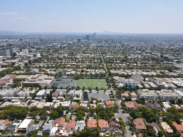 Aerial view of Beverly Hills, California, Los Angeles County. Home to many Hollywood stars. — Stock Photo, Image