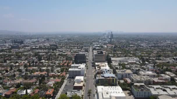 ロサンゼルス郡ビバリーヒルズの空中ビュー。多くのハリウッドスターの家. — ストック動画