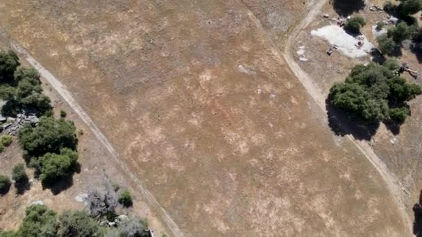 Vista aérea de Julian land, histórico pueblo minero de oro ubicado en el este de San Diego, California — Vídeos de Stock