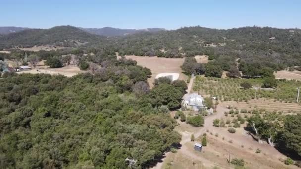 加利福尼亚圣地亚哥东南部谷地旱地和森林的空中景观 — 图库视频影像