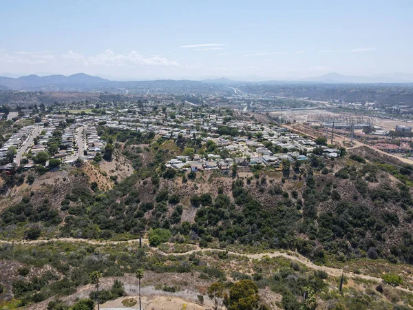Luchtfoto van Mission City en Serra Mesa in San Diego County — Stockfoto
