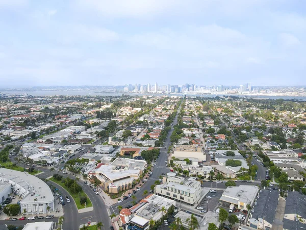 Aerial view of Coronado Island, San Diego, California, USA — Stock Photo, Image