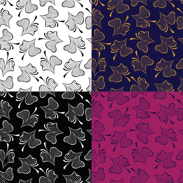 görüntü çiçek yaprakları renkli arka plan üzerinde seamless modeli