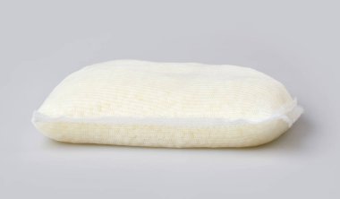 White PET granules, polymer resin, plastic granulate for injection molding process. Plastic pellets. Biodegradable plastic pellets.