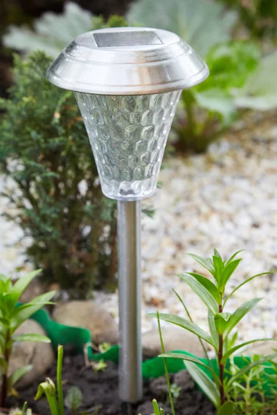 Lantern Solar Battery Solar Powered Lamp Garden — Stok fotoğraf