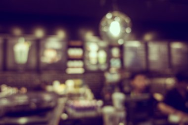 Arka plan olarak kullanılmak üzere Kafeterya veya Kafeterya 'nın bulanık veya Defocus görüntüsü