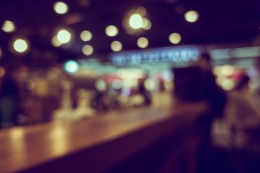 Arka plan olarak kullanılmak üzere Kafeterya veya Kafeterya 'nın bulanık veya Defocus görüntüsü