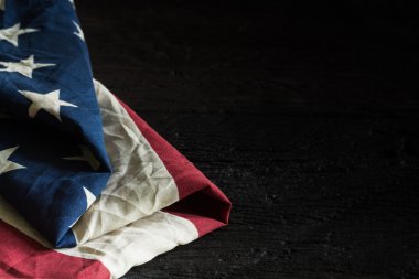 Anma Günü veya 4 Temmuz veya bağımlılığı gün eski Amerikan bayrağı arka plan