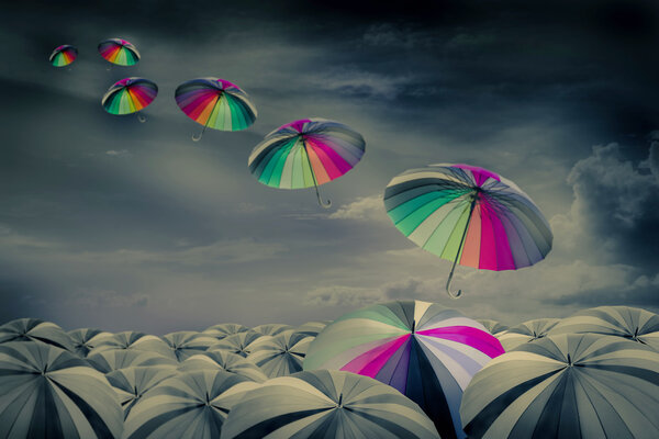 rainbow umbrella 